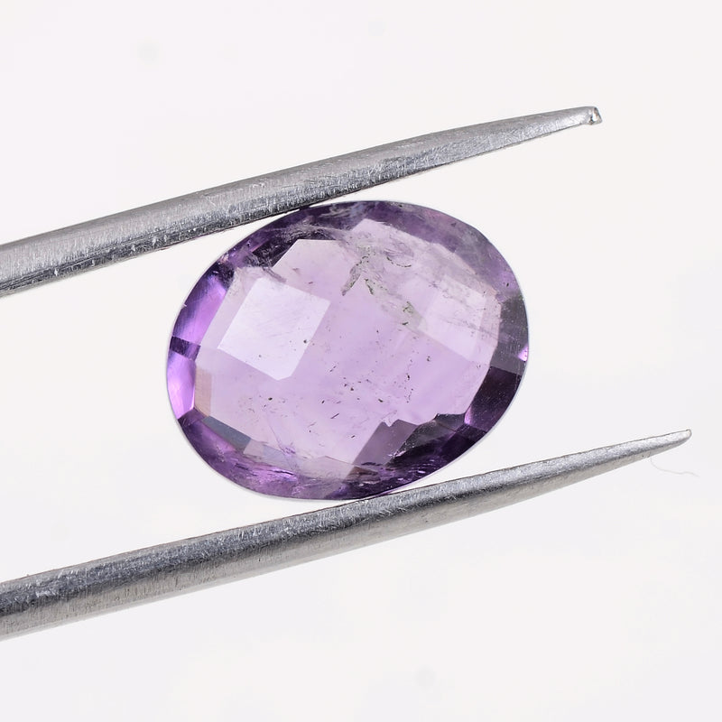 12.90 Carat Purple Color Oval Amethyst Gemstone