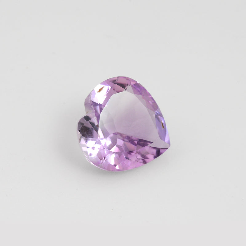 8.60 Carat Purple Color Heart Amethyst Gemstone