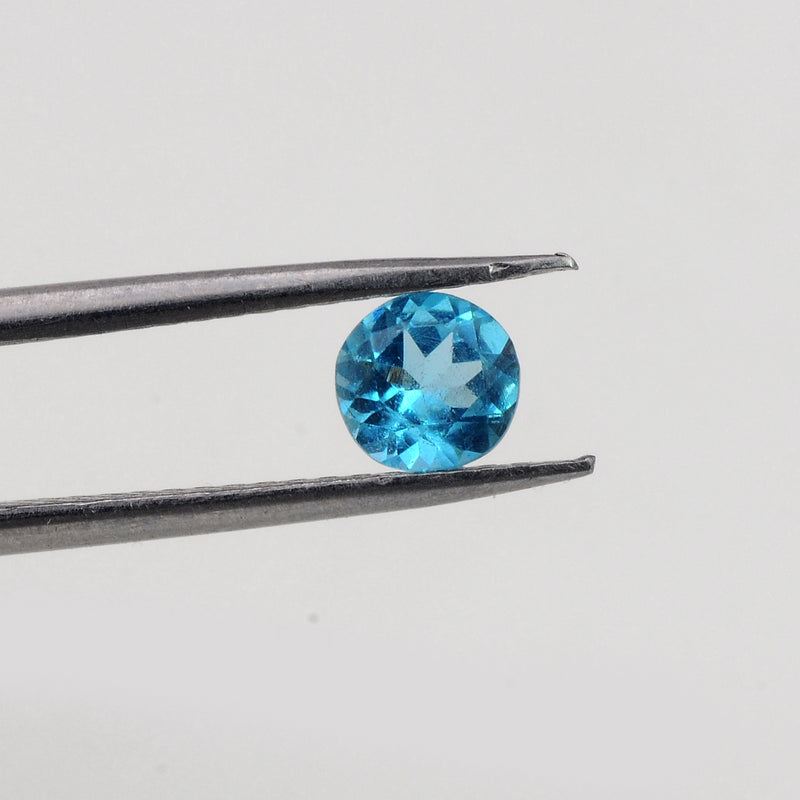 2.37 Carat Greenish Blue Color Round Apatite Gemstone