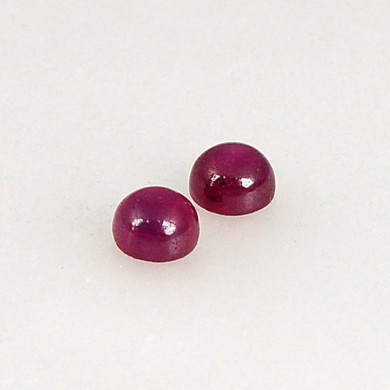 3.20 Carat Red Color Round Ruby Gemstone