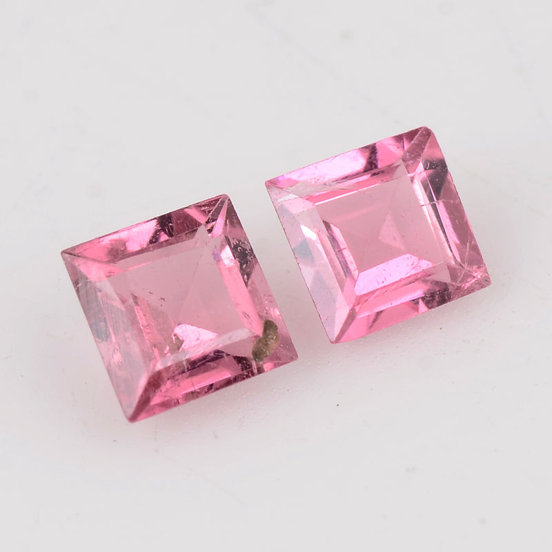 0.39 Carat Pink Color Square Tourmaline Gemstone