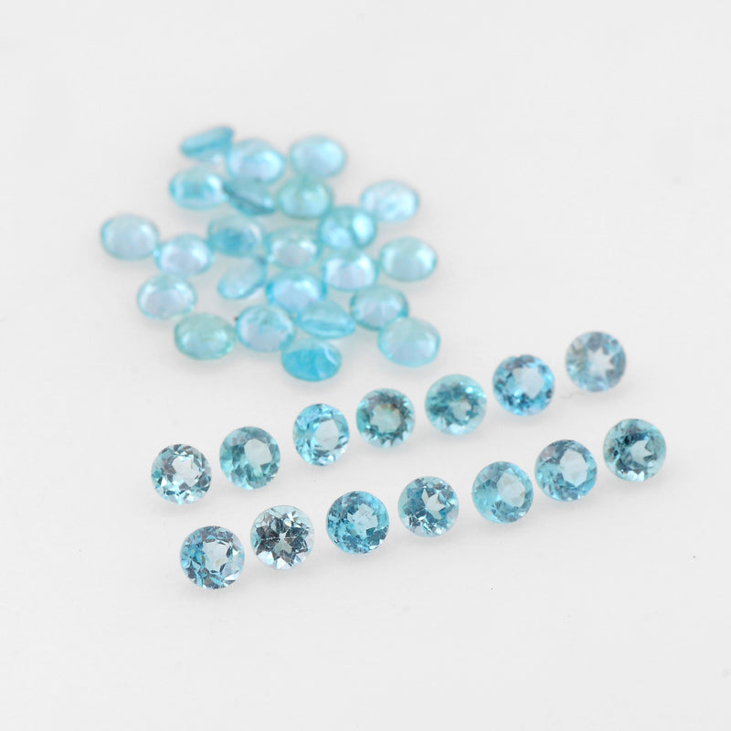2.55 Carat Blue Color Round Apatite Gemstone