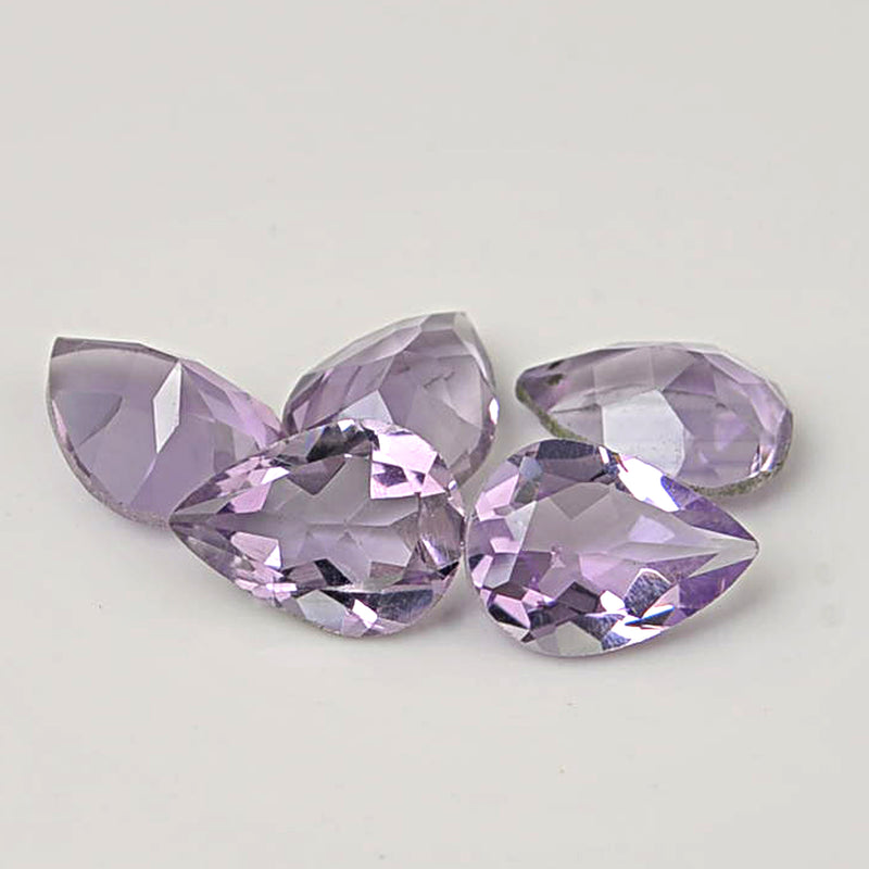 4.56 Carat Purple Color Pear Amethyst Gemstone