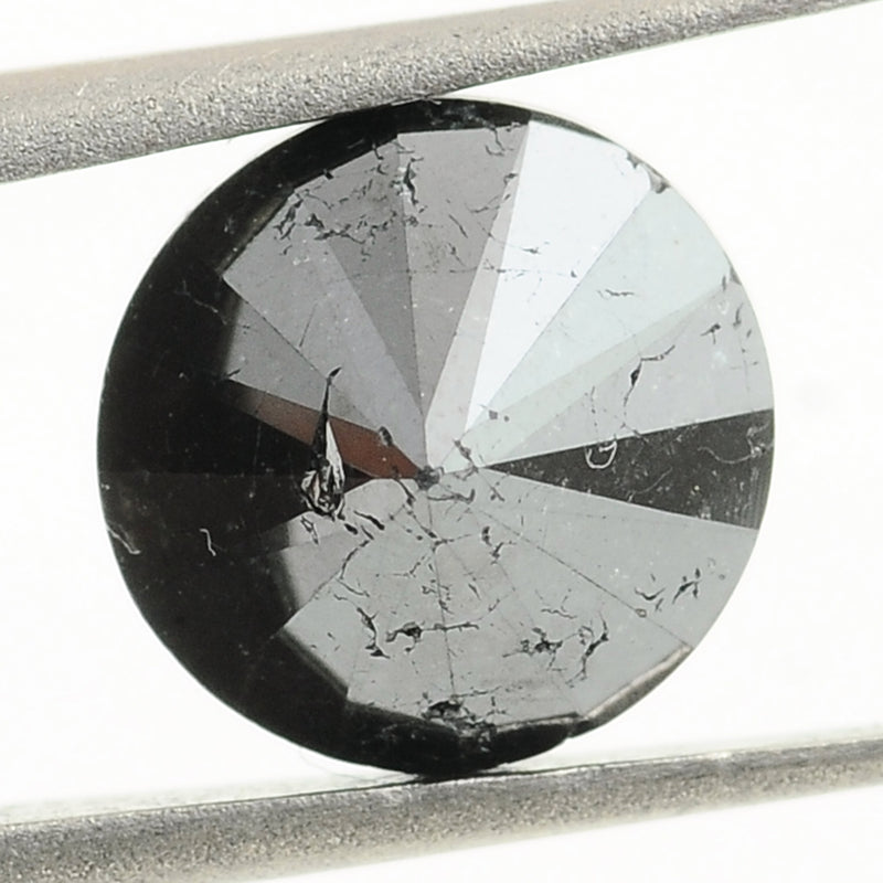 2 pcs DIAMOND  - 3.73 ct - ROUND - Fancy Black* - N/A