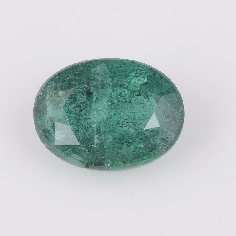 1 pcs Emerald  - 7.14 ct - Oval - Green - Transparent