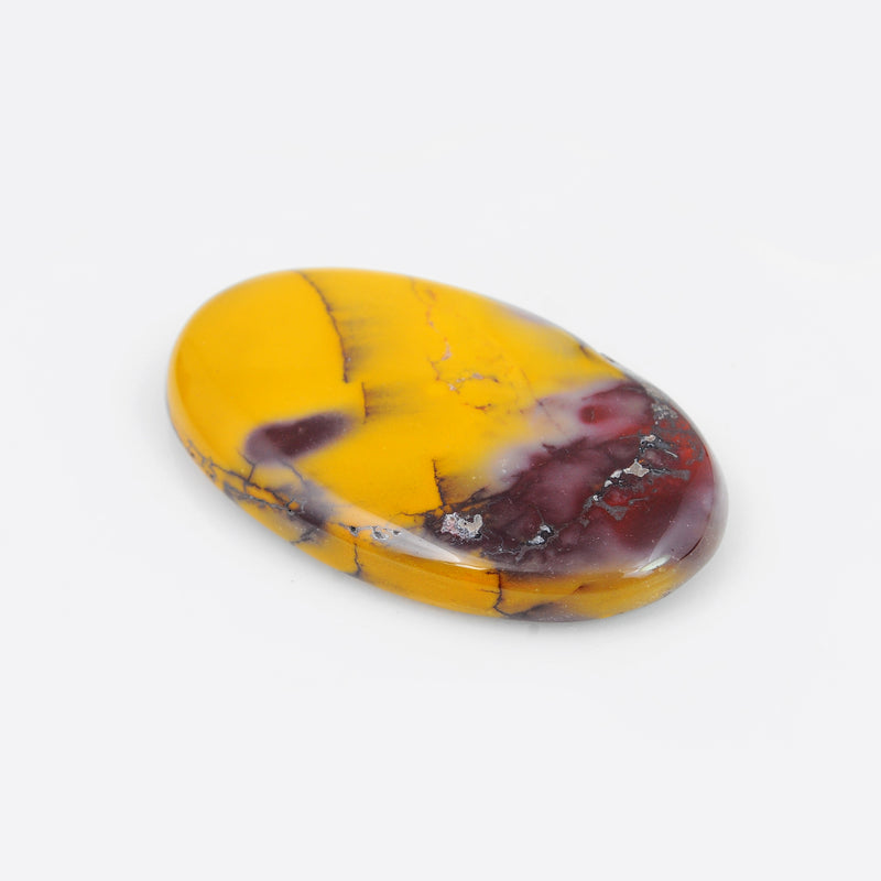 79.3 Carat Yellow Color Oval Mookaite Jasper Gemstone