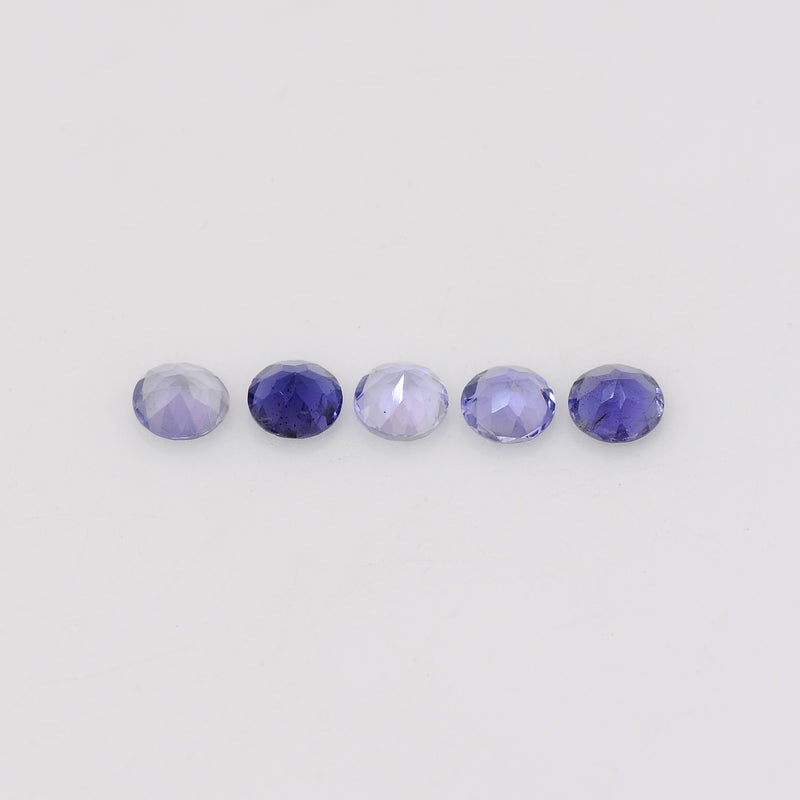 Round Blue Color Iolite Gemstone 1.67 Carat