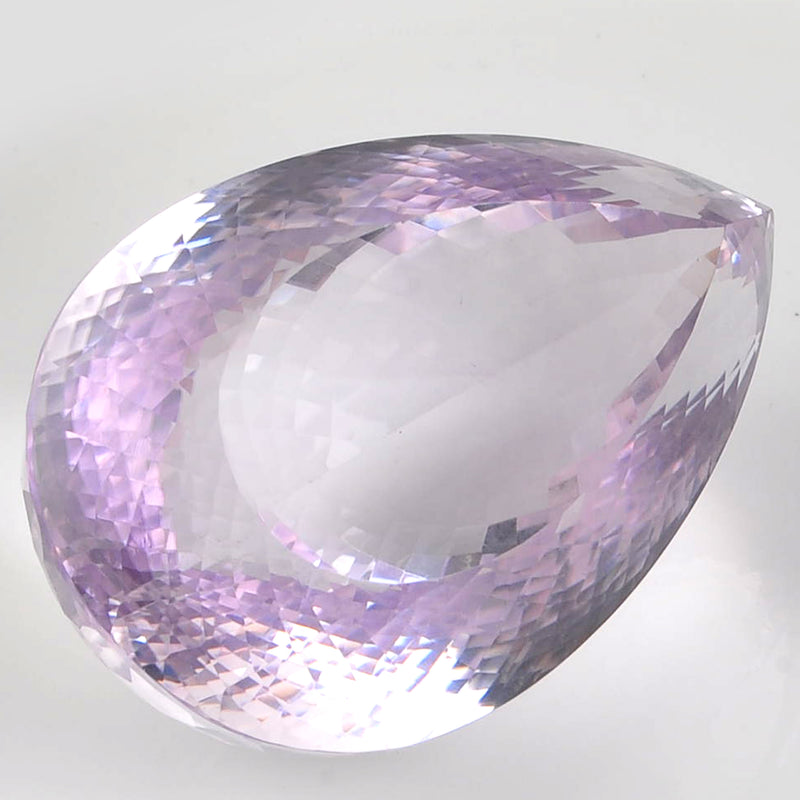 252.34 Carat Pear Light Purple Amethyst Gemstone