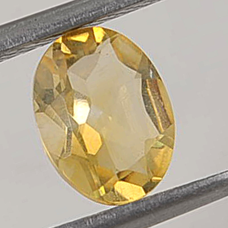 2.03 Carat Yellow Color Oval Citrine Gemstone