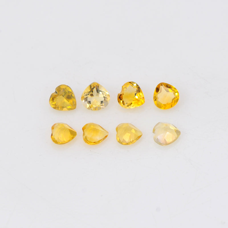 Heart Yellow Color Citrine Gemstone 1.65 Carat