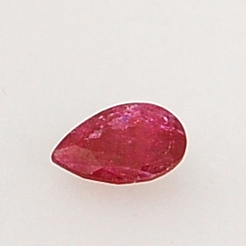 0.95 Carat Red Color Pear Ruby Gemstone