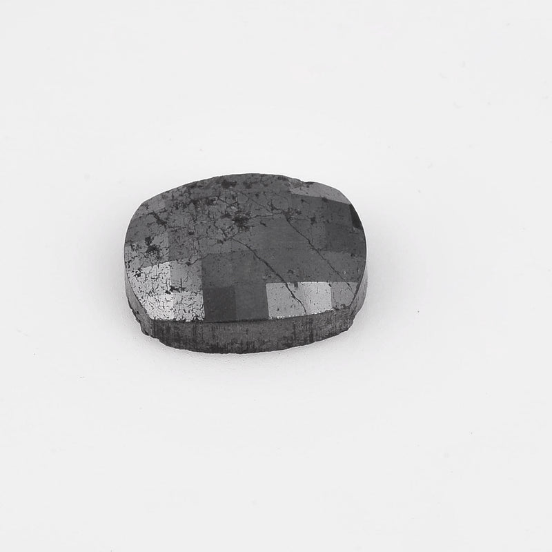 14.00 Carat Checkerboard Cushion Fancy Black Diamond-AIG Certified