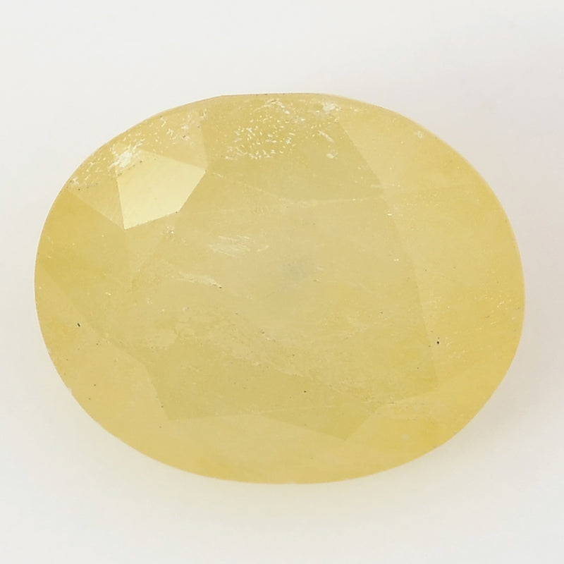 1 pcs Sapphire  - 7.25 ct - Oval - Yellow - Transparent