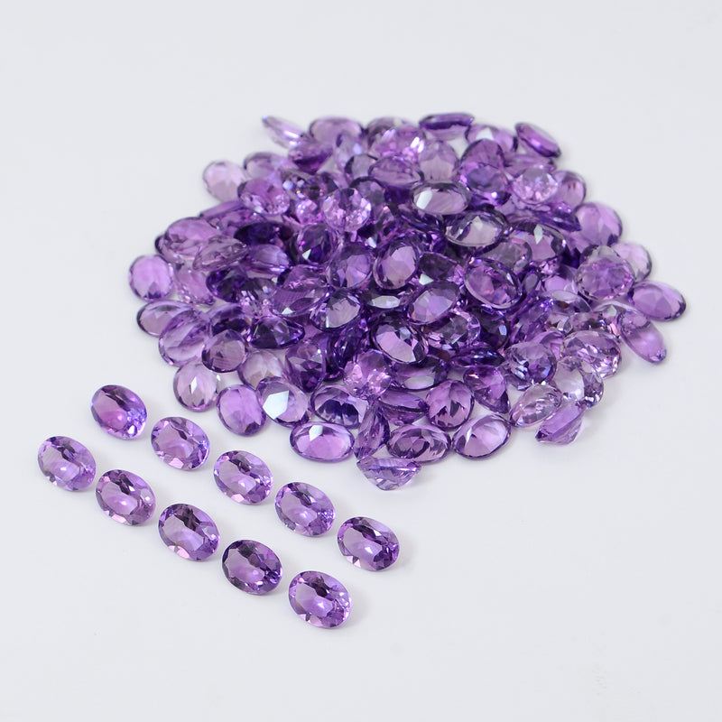 Oval Purple Color Amethyst Gemstone 162.22 Carat