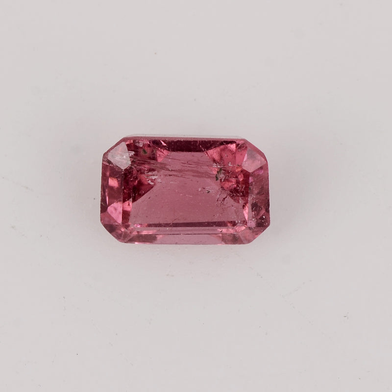 1 pcs Rubellite  - 1.07 ct - Octagon - Pinkish Red - Transparent