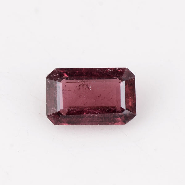 1 pcs Rubellite  - 2.4 ct - Octagon - Reddish Purple - Transparent