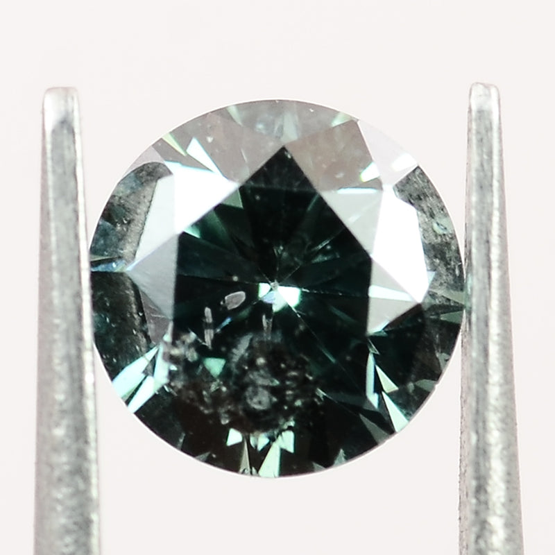 Round Fancy Intense Blue Color Diamond 0.76 Carat - ALGT Certified