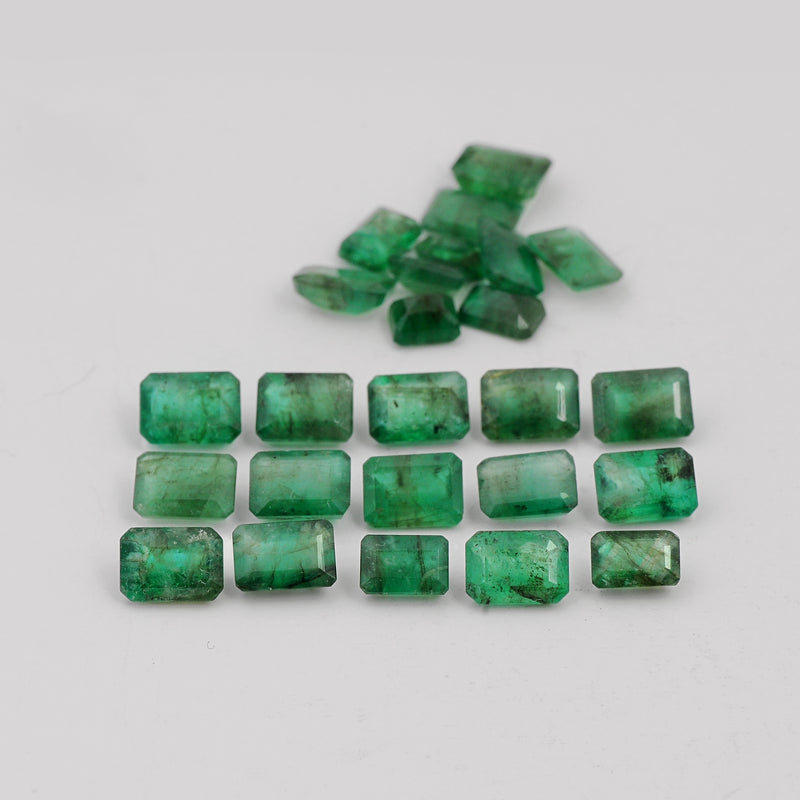 25 pcs Emerald  - 20.68 ct - Octagon - Green