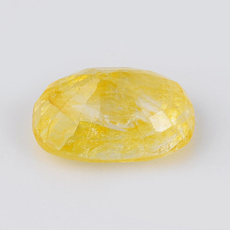 1 pcs Sapphire  - 4.03 ct - Cushion - Yellow - Transparent