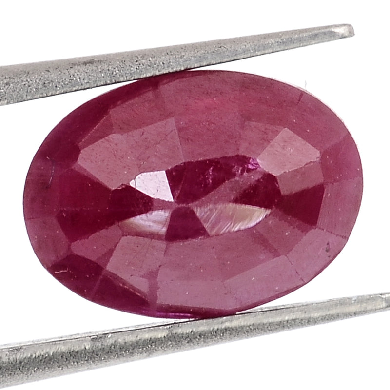 1 pcs Ruby  - 1.1 ct - Oval - Red
