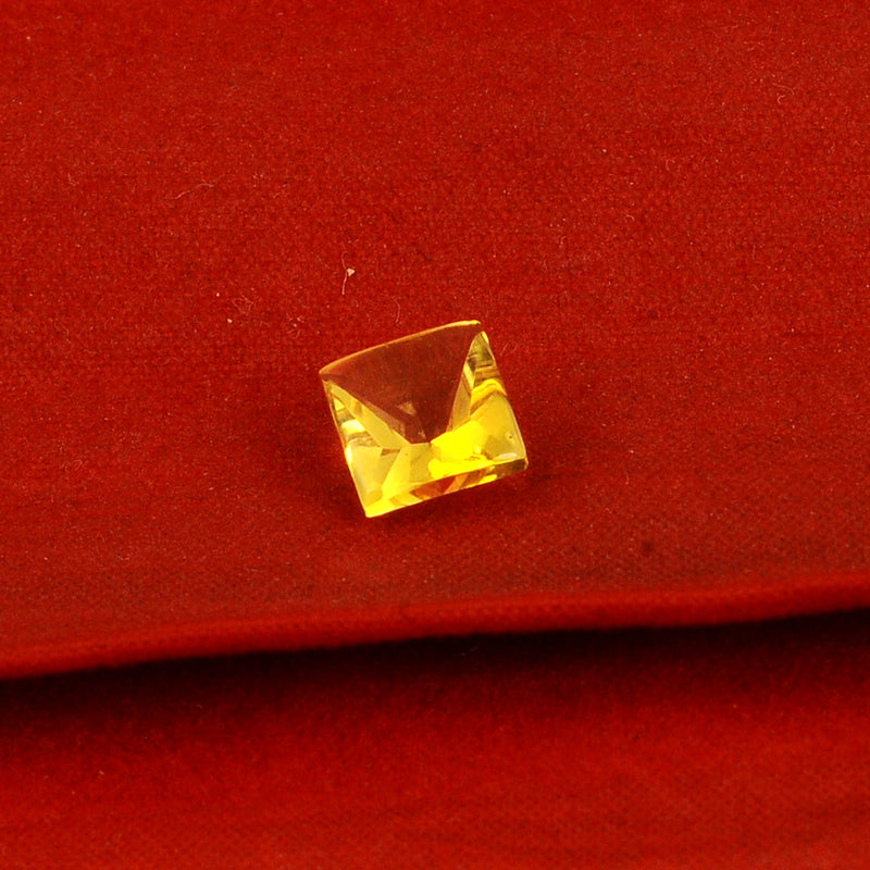 Square Yellow Color Citrine Gemstone 1.15 Carat