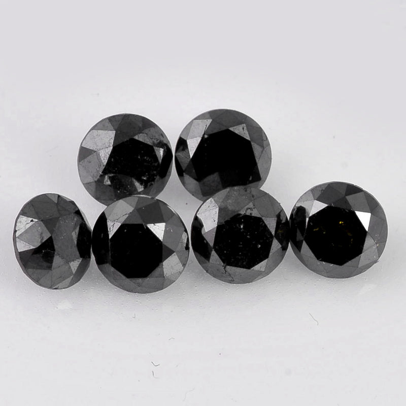 4.79 Carat Brilliant Round Fancy Black Diamonds-AIG Certified