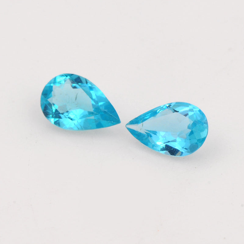 1.38 Carat Blue Color Pear Apatite Gemstone