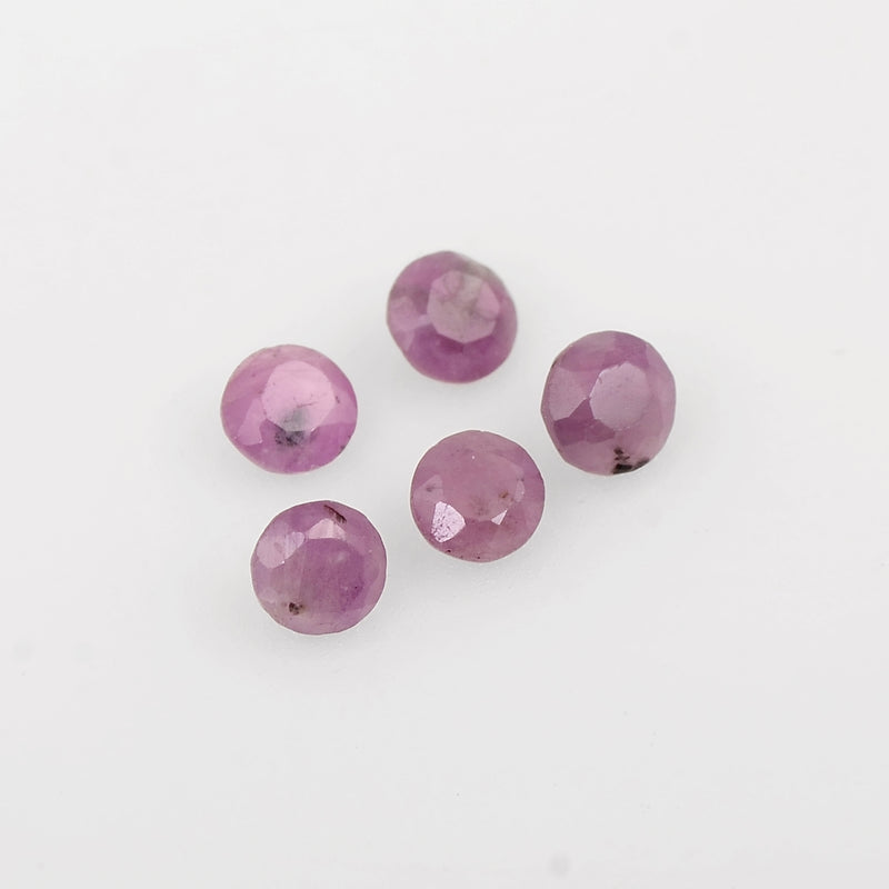 Round Red Color Ruby Gemstone 0.80 Carat