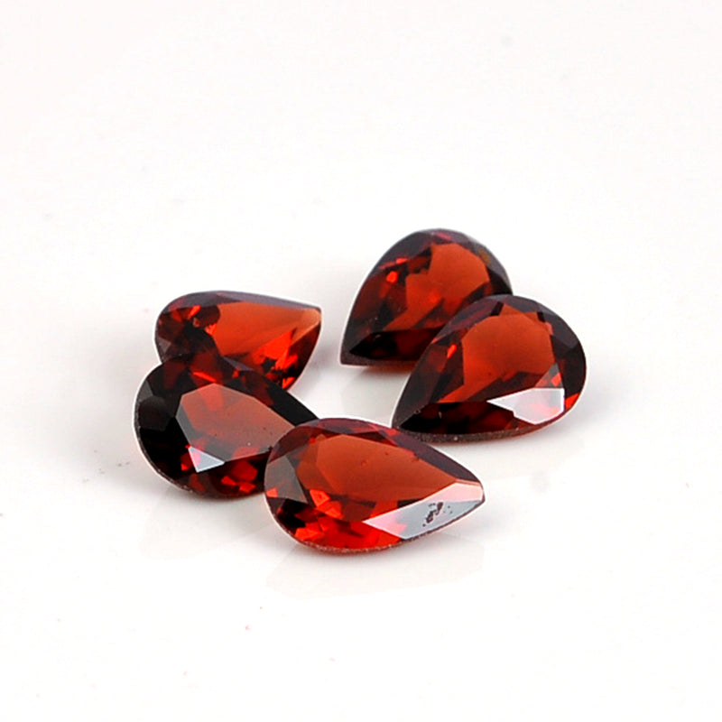 6.57 Carat Red Color Pear Garnet Gemstone