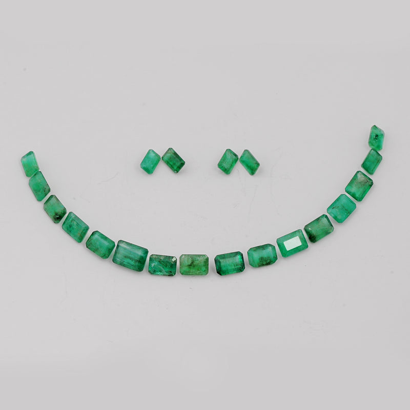 20 pcs Emerald  - 16.97 ct - Octagon - Green