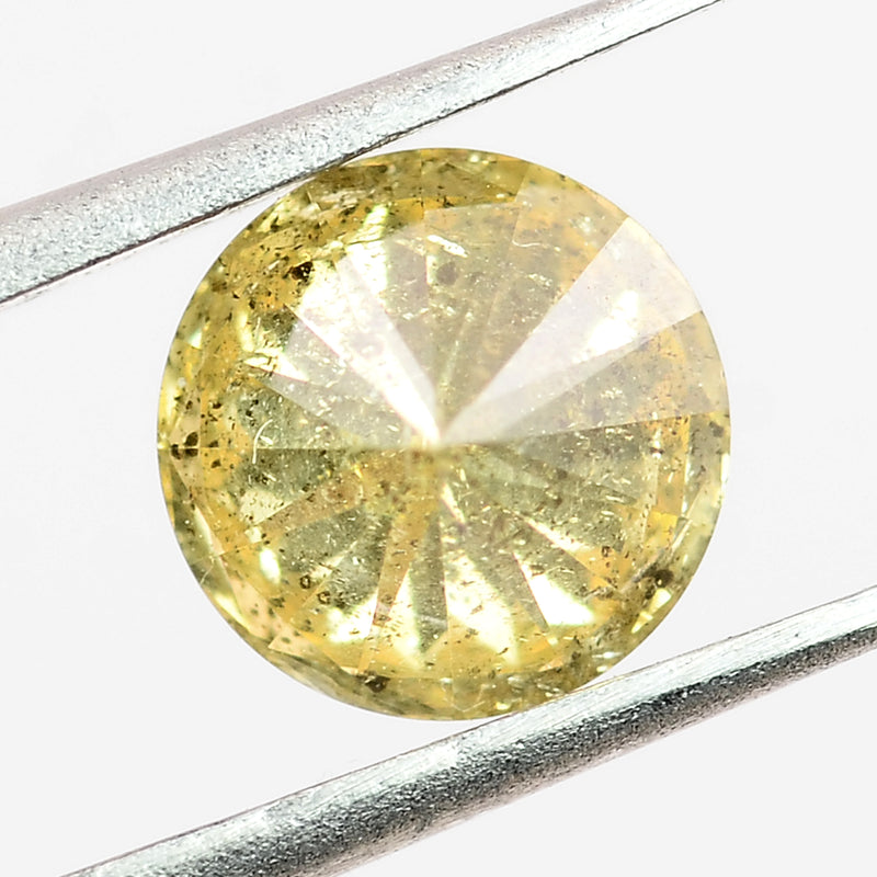 Round Fancy Intense Yellow Color Diamond 0.40 Carat - ALGT Certified