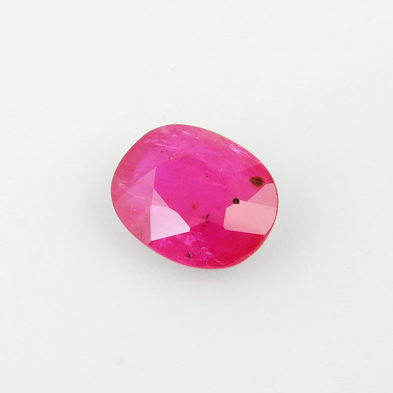 Oval Red Color Ruby Gemstone 5.36 Carat