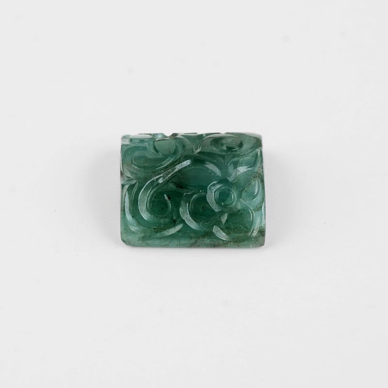 1 pcs Emerald  - 16.47 ct - Carving - Green - Transparent