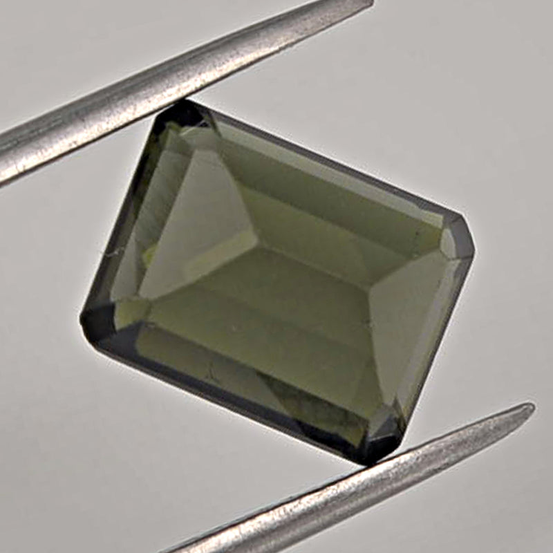 3.92 Carat Green Color Octagon Tourmaline Gemstone