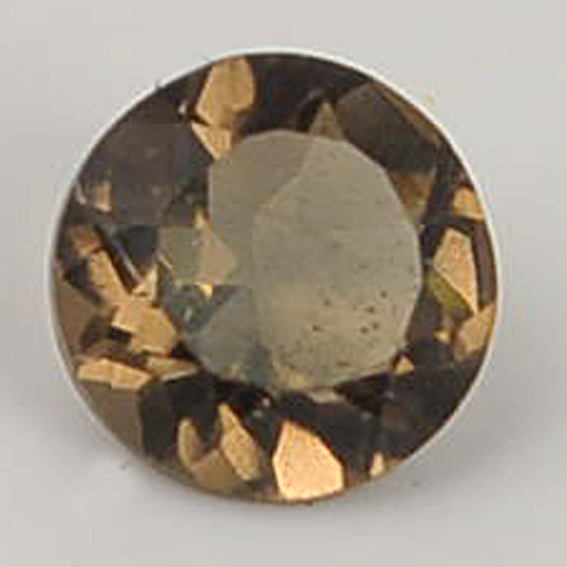 0.75 Carat Brown Color Round Smoky Quartz Gemstone