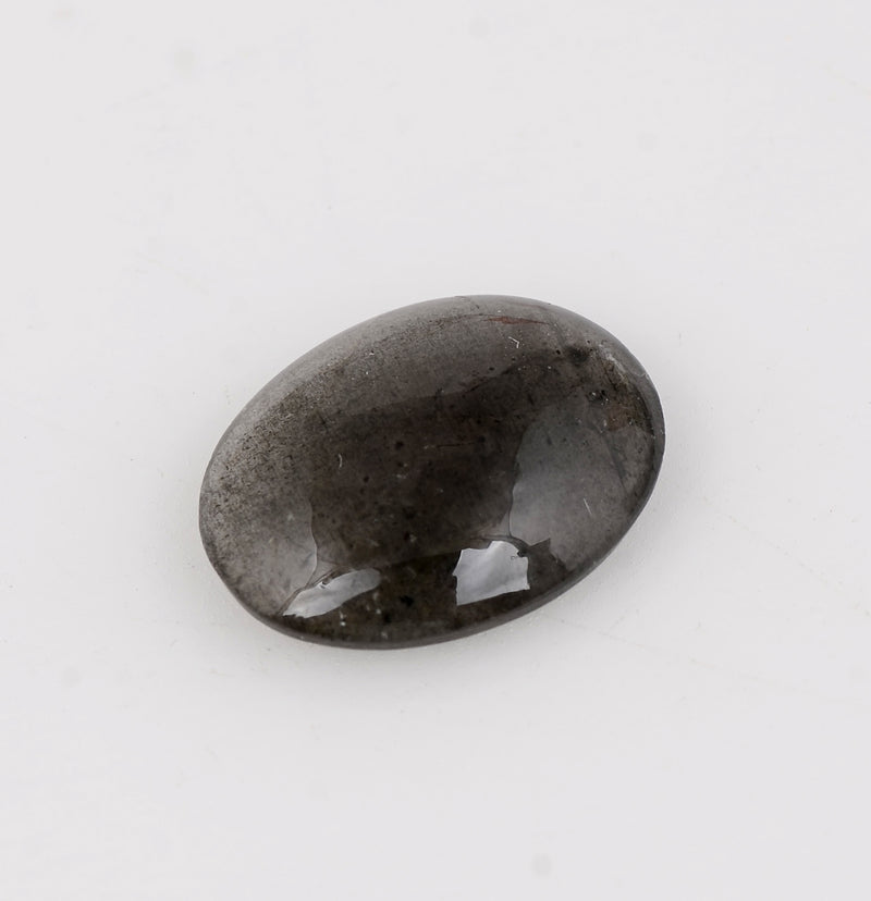 4.85 Carat Gray Color Oval Rutile Quartz Gemstone