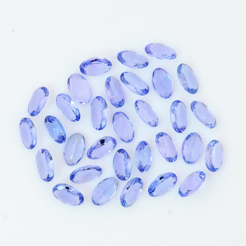 31 pcs Tanzanite  - 6.65 ct - Oval - Blue - Transparent