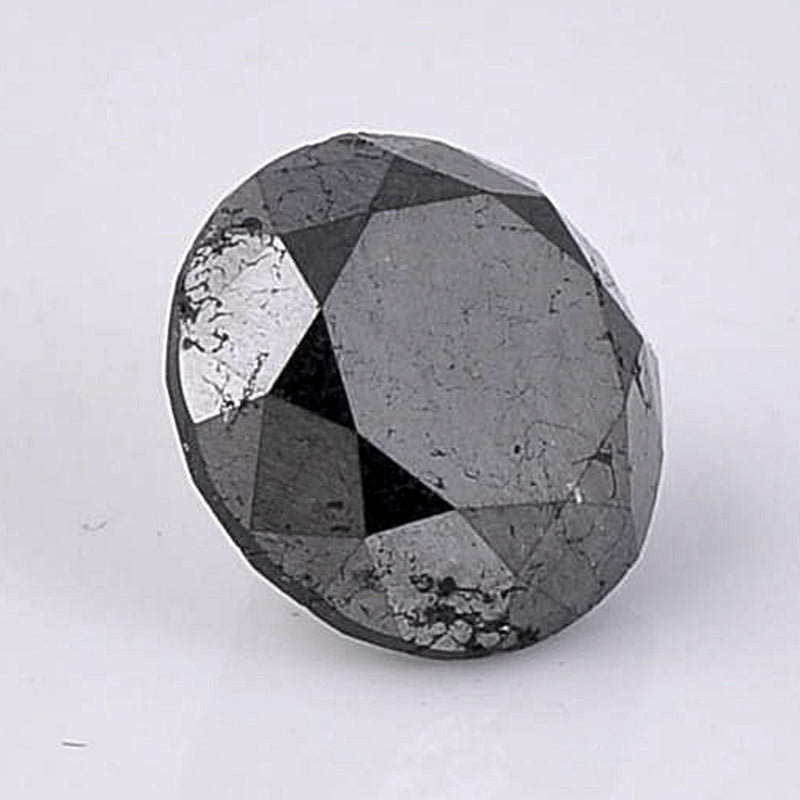 3.92 Carat Brilliant Round Black Diamond-AIG Certified