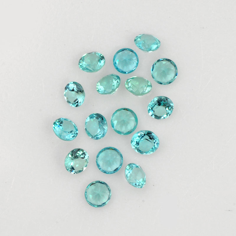 1.73 Carat Greenish Blue Color Round Apatite Gemstone