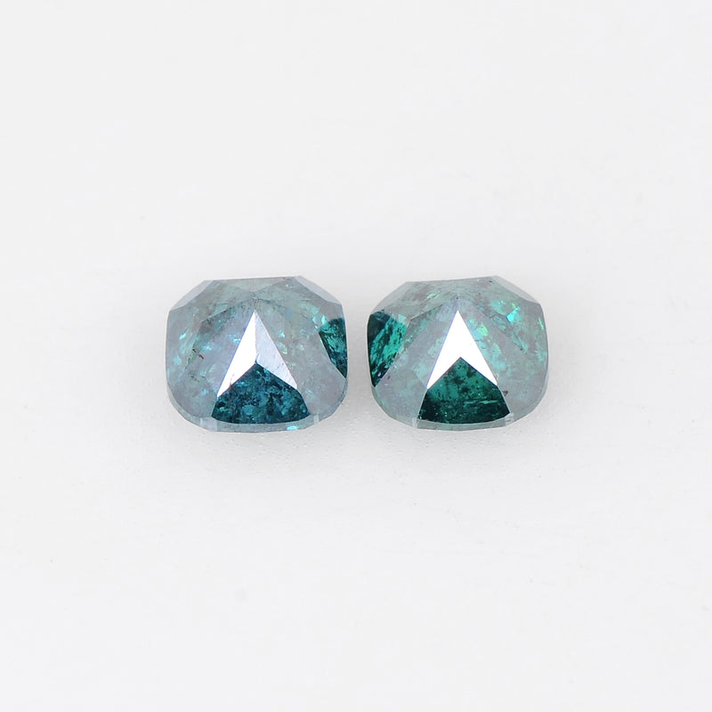 Cushion Fancy Greenish Blue Color Diamond 1.08 Carat - AIG Certified