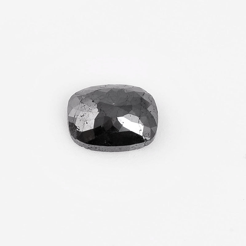 2.35 Carat Rose Cut Cushion Fancy Black Diamond-AIG Certified