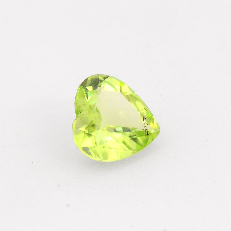 0.35 Carat Green Color Heart Peridot Gemstone