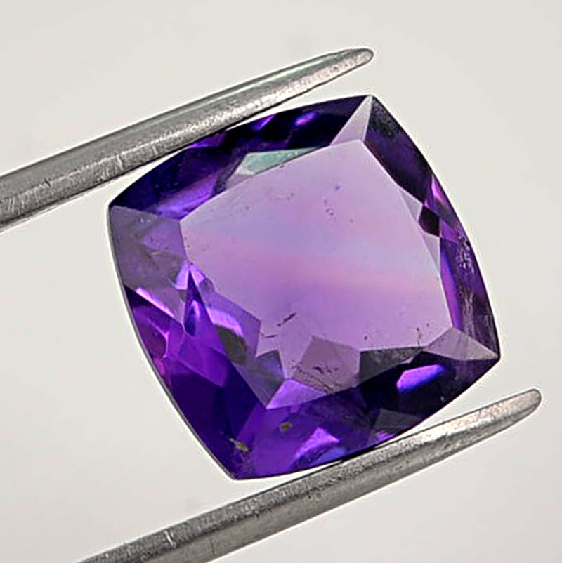 10.75 Carat Purple Color Cushion Amethyst Gemstone