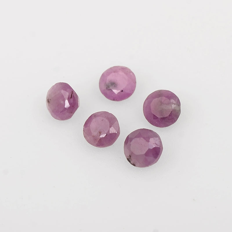 Round Red Color Ruby Gemstone 0.80 Carat