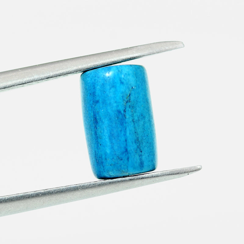 Tube Blue Color Turquoise Gemstone 17.92 Carat