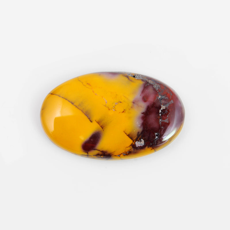 79.3 Carat Yellow Color Oval Mookaite Jasper Gemstone