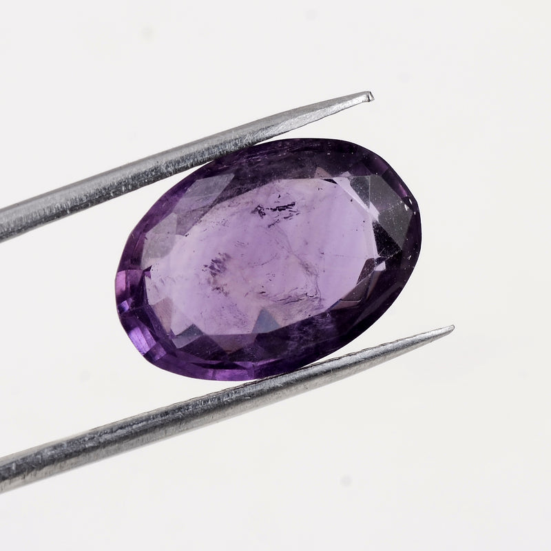 1 pcs Amethyst  - 6.86 ct - Oval - Purple