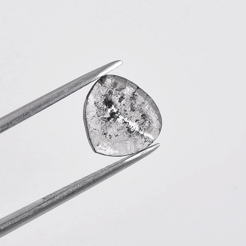 1.89 Carat Rose Cut Pear Fancy Black Diamond-AIG Certified