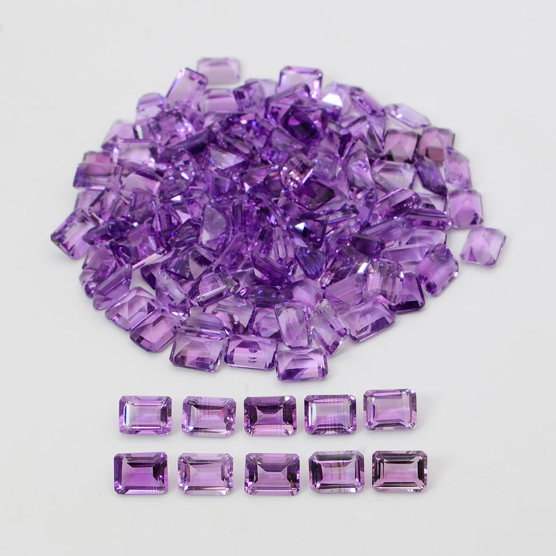 133 pcs Amethyst  - 199.63 ct - Octagon - Purple