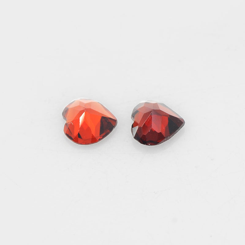 Heart Red Color Garnet Gemstone 2.00 Carat